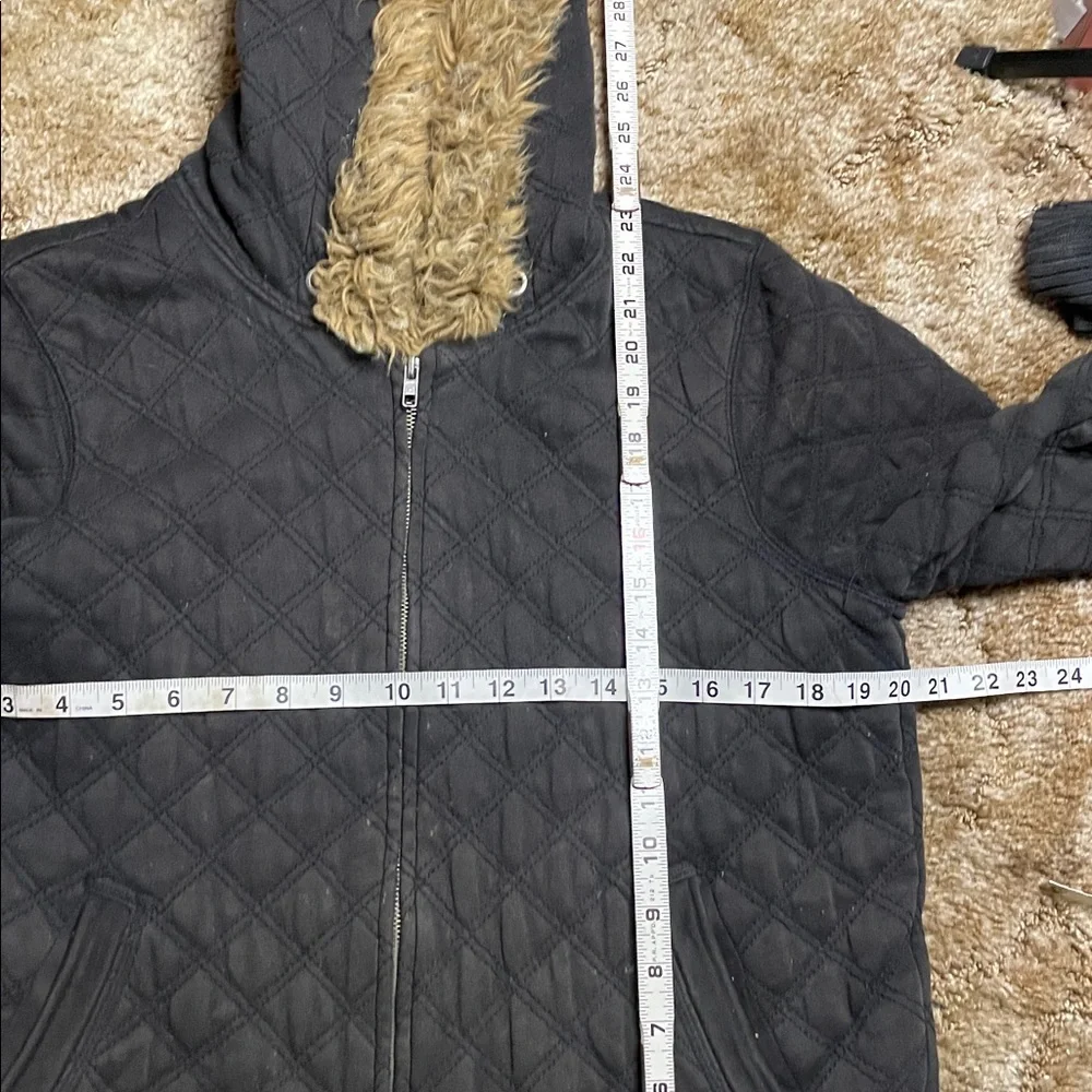 PINK Victoria’s Secret Y2K‎ 2000s Style Zip Up Fur Hood Jacket Size Large